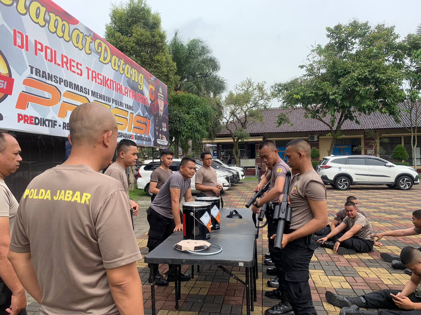 Sat Samapta Polres Tasikmalaya Kota, Gelar Pelatihan dan Pengenalan Senjata Baru Anggota Dalmas