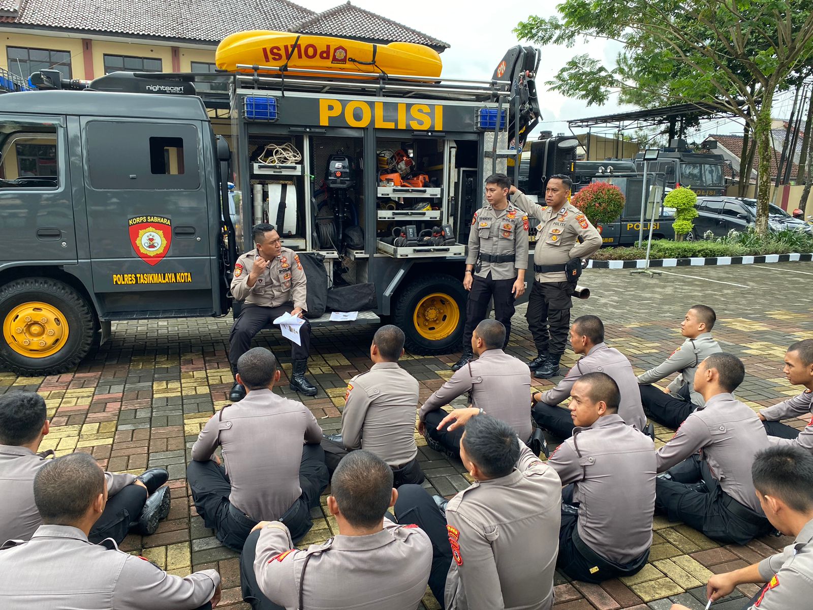 Waspada Bencana, Sat Samapta Polres Tasikmalaya Kota Gelar Latihan Dan Cek Kesiapan Peralatan SAR
