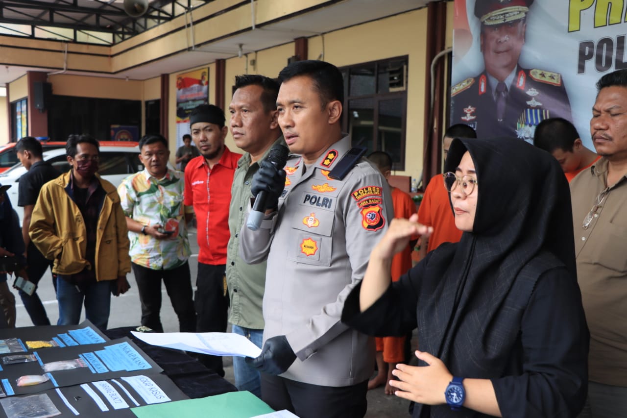 Rilis Pengungkapan 22 Kasus  Narkoba Selama 3 Bulan, Polresta Tasikmalaya Amankan 24 Tersangka