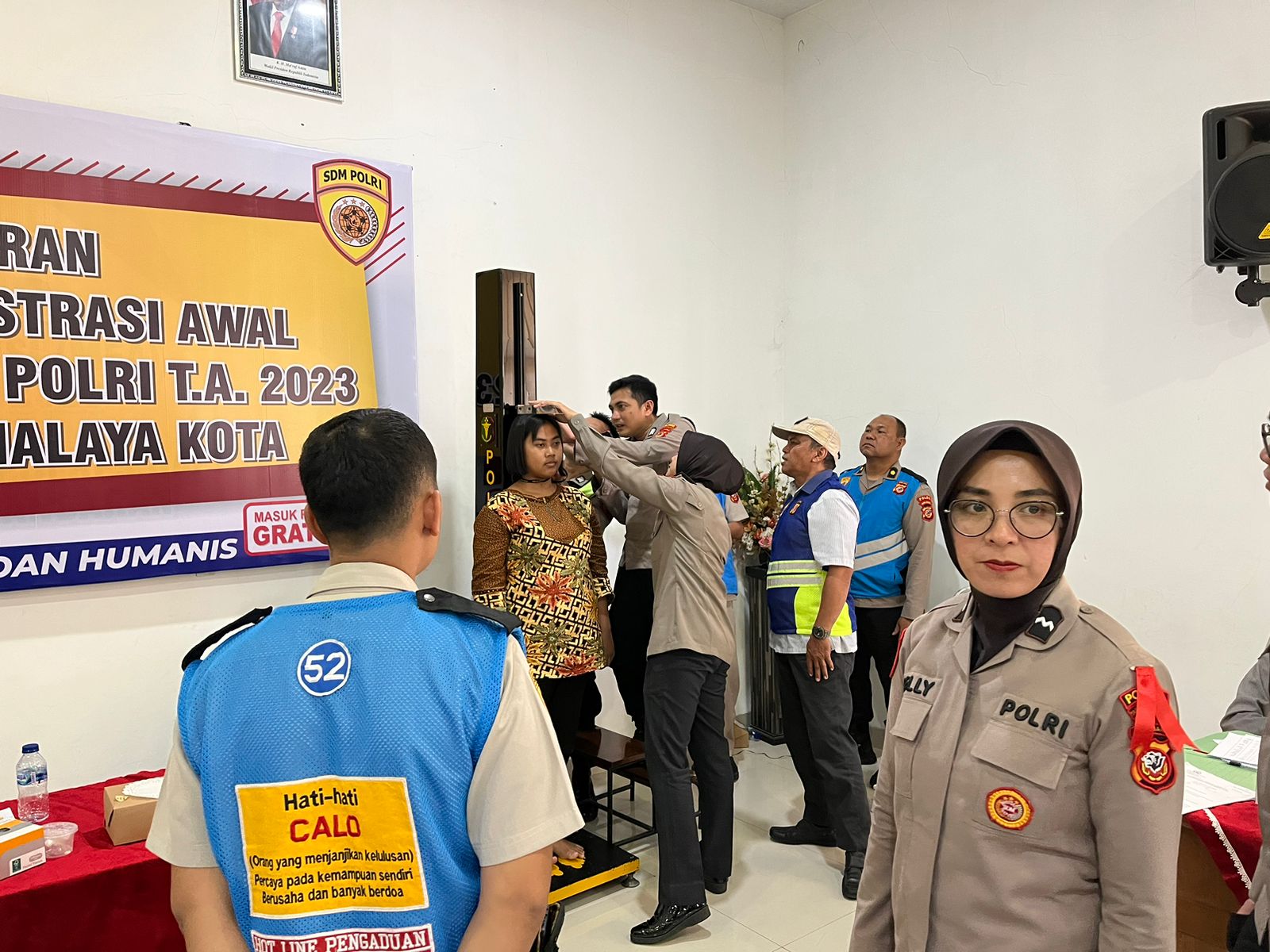 Kegiatan Pemeriksaan Administrasi Awal Penerimaan Anggota Polri Tahun 2023 di Polres Tasikmalaya Kota