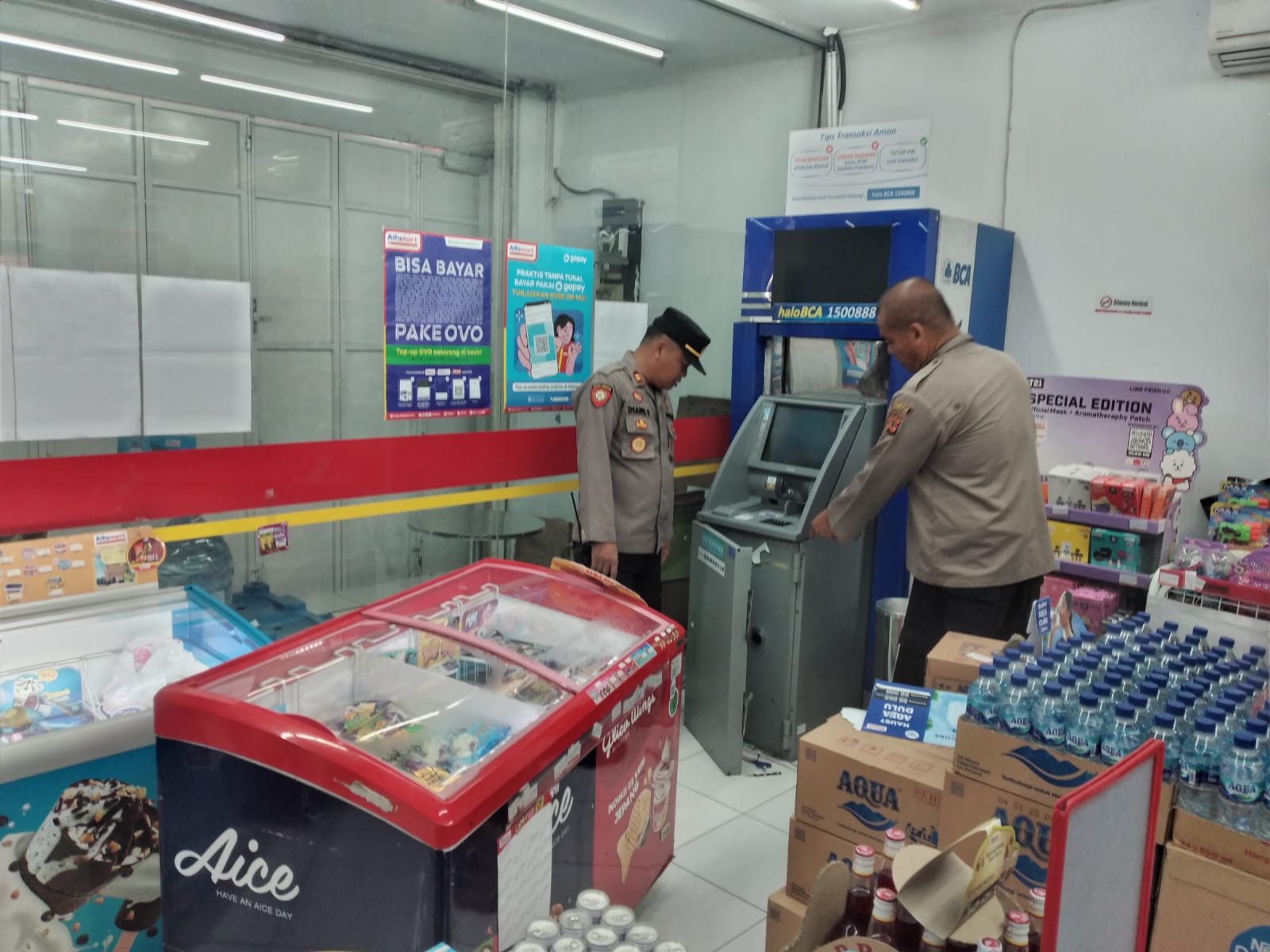 Alfamart Dan Mesin ATM Dibobol Maling, Sat Reskrim Polres Tasikmalaya Kota Lakukan Penyelidikan
