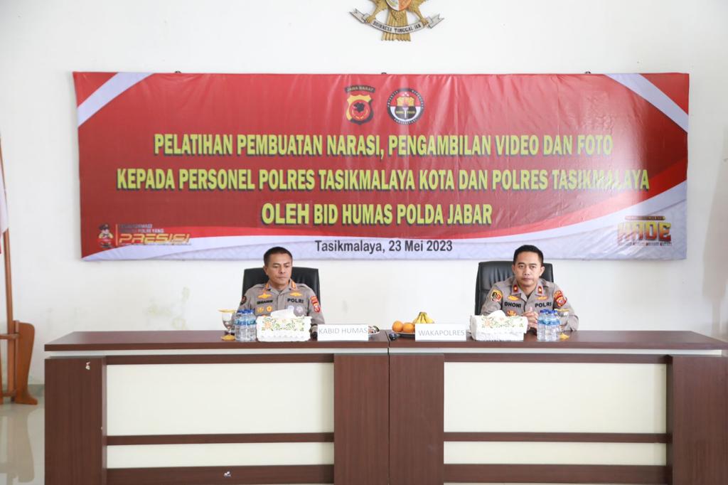 Bid Humas Polda Jabar, Ikut Sertakan Polres Tasikmalaya Kota Dalam Pelatihan Pembuatan Narasi, Pengambilan Video Dan Foto