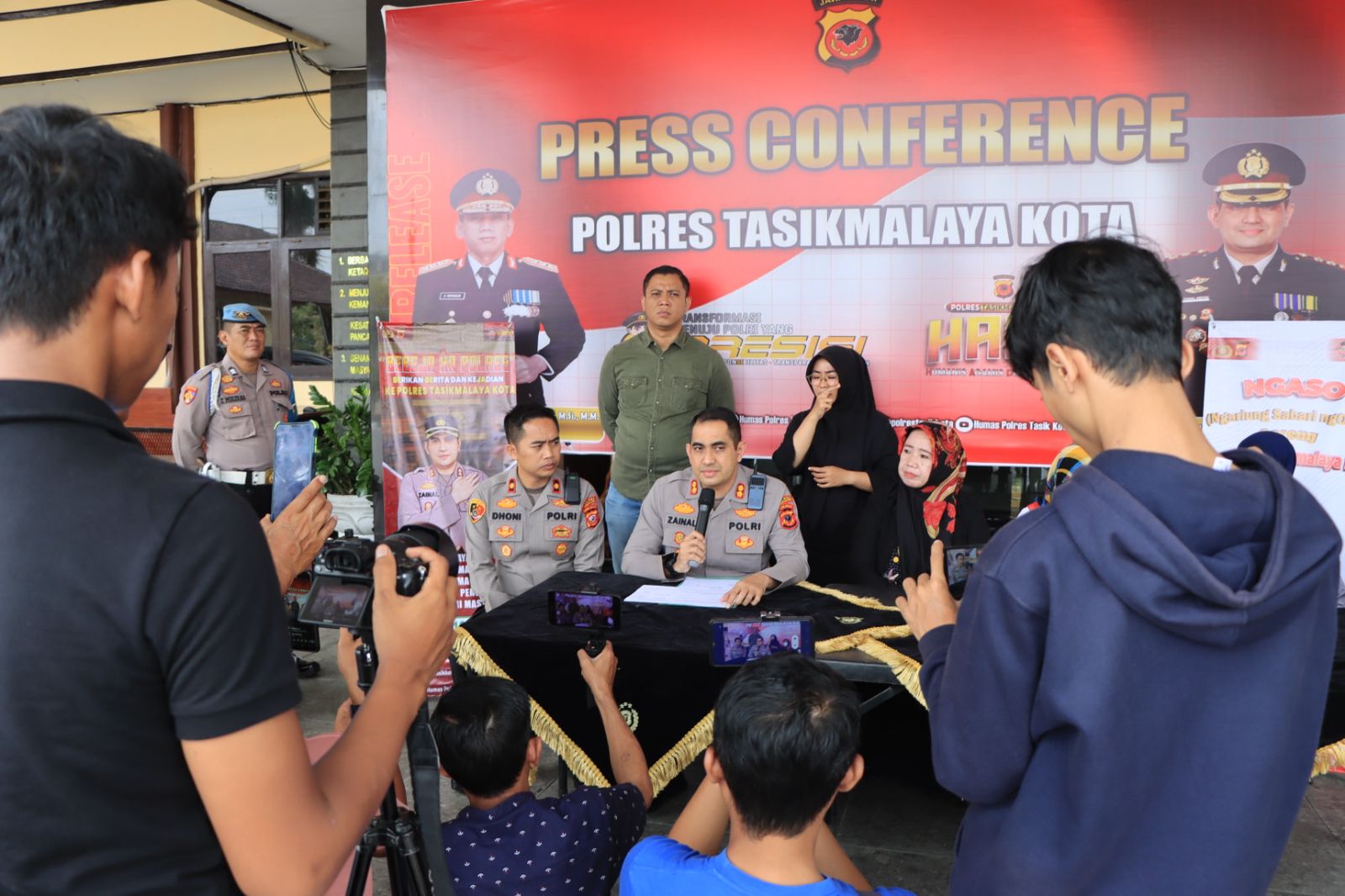 Kapolres Tasikmalaya Kota AKBP SY Zainal Abidin Pimpin Press Release Perkembangan Kasus Dugaan Penganiayaan Siswi SMA