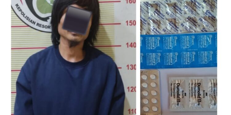 Diduga Miliki Puluhan Obat Terlarang, Seorang Pria Diamankan Satnarkoba Polres Tasikmalaya Kota,