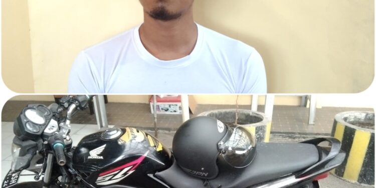 Pelaku Jambret Berhasil Ditangkap Warga, Karena Saat Kabur Motornya Mogok Ditengah Jalan