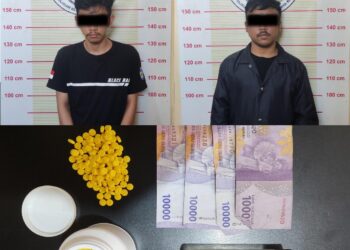 Dua Orang Pemuda Diamankan Satnarkoba Polres Tasikmalaya Kota Berikut Ratusan Butir Pil Hexymer