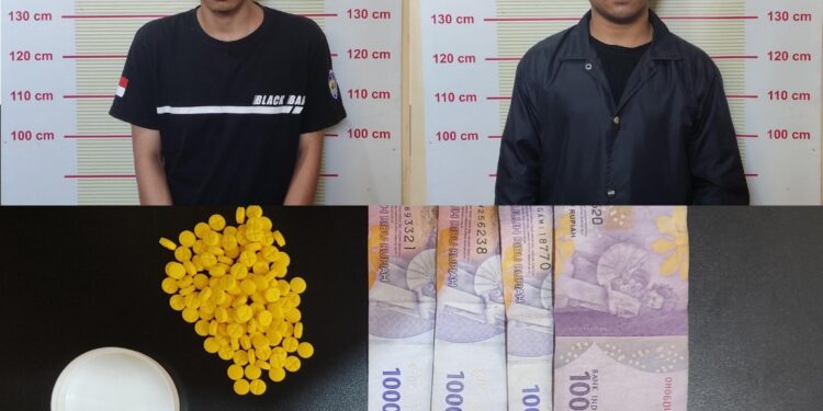 Dua Orang Pemuda Diamankan Satnarkoba Polres Tasikmalaya Kota Berikut Ratusan Butir Pil Hexymer
