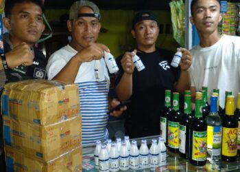 Cipta Kondisi Jelang Nataru Dan Pemilu, Polres Tasikmalaya Kota Amankan Puluhan Botol Miras.