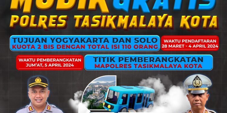Polres Tasikmalaya Kota Siapkan Layanan Mudik Gratis, Tujuan Yogya dan Solo