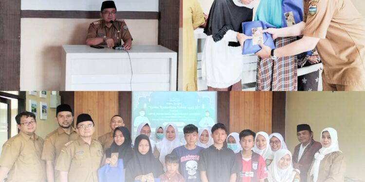 Gema Ramadhan Di Puskesmas Bojongasih, Bagikan Santunan Kepada Puluhan Anak Yatim Dan Lansia.