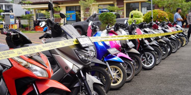 Puluhan Motor Dan Lima Orang Pelaku Ranmor Diamankan Polres Tasikmalaya Kota