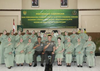 Pertemuan Gabungan Persit Kartika Chandra Kirana Cabang XXIII Kodim 0612 di Gedung Juang Tasikmalaya