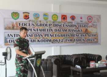 Antisipasi Pencegahan Bencana Alam, KODIM 0612 Tasikmalaya Gelar Focus Group Discussion (FGD) Pentahelix ,