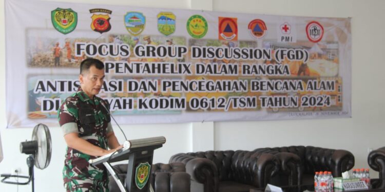 Antisipasi Pencegahan Bencana Alam, KODIM 0612 Tasikmalaya Gelar Focus Group Discussion (FGD) Pentahelix ,