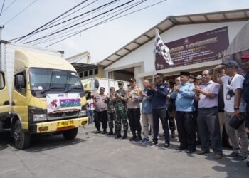 Pelepasan Distribusi Logistik Pilkada Serentak 2024, Dandim 0612/Tasikmalaya Letkol Arm Yan Octa Rombenanta Hadir Bersama Sejumlah Unsur Forkopimda