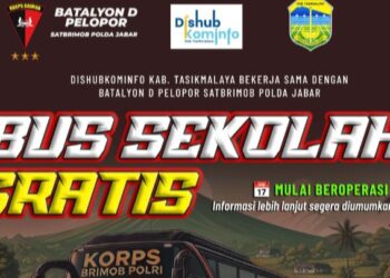 Batalyon D Pelopor Satbrimob Polda Jabar Luncurkan Program Bus Sekolah Gratis untuk Pelajar di Tasikmalaya
