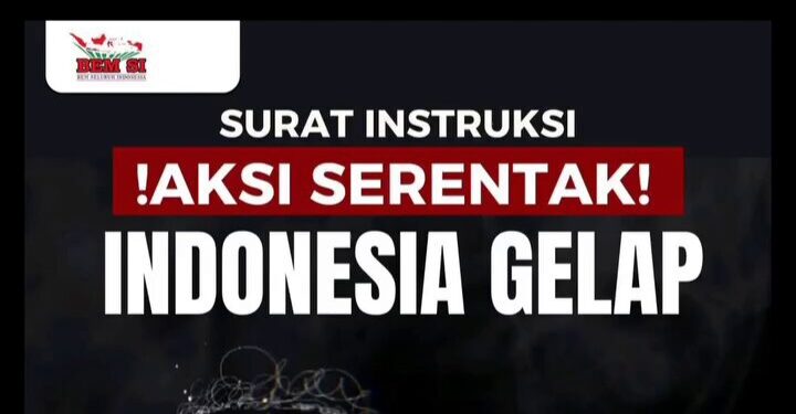 Mahasiswa Gelar Aksi ‘Indonesia Gelap’ Protes Kebijakan Efisiensi Anggaran Pendidikan