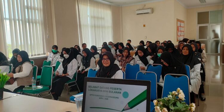 Kegiatan Lokarya Puskesmas Pagerageung Evaluasi Kegiatan dan Hasil  Kinerja Perbulan